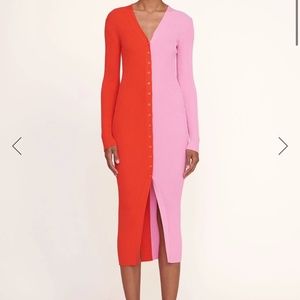 STAUD dress - SHOKO SWEATER POPPY ROSEBUD - size small